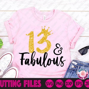 13 und fabelhafte Svg, 13. Geburtstag Svg, Teen Geburtstag Svg, Geburtstag Svg, 13 offizielle Teenager Svg, Svg Dateien für Cricut, Silhouette Dateien