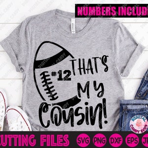 That es My Cousin Svg, Football Cousin Svg, Football Tante Svg, Größte Fan Svg, Football Svg, Svg Dateien für Cricut, Silhouette Dateien