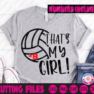 Dat is Mijn Meisje Svg, Volleybal Moeder Svg, Volleybal Broer Svg, Volleybal Svg, Svg Bestanden voor Cricut, Silhouet Bestanden, Volleybal Svg