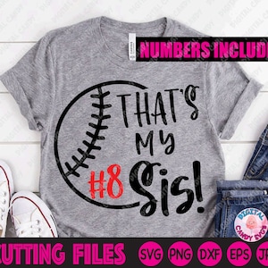 That's My Sis Svg, Baseball Sister Svg, Softball Sister Svg, Baseball Mom Svg, Svg Files for Cricut, Silhouette Files, Softball Mom Svg