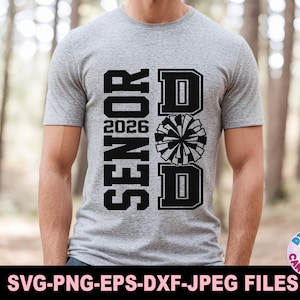 Cheer Senior Svg, Cheer Dad Svg, Senior 2026 Svg, Cheer Mom Svg, Senior Svg, Graduate Svg, klasse van 2026 Svg, Svg-bestanden voor Cricut, Cheer