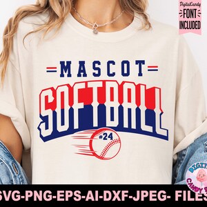 Softboll Svg Png, Softboll Lagmall Svg Png, Softboll Mamma Svg, Svg-filer för Cricut, Softboll Lagtröjor Svg Png, Softboll Logotyp Svg