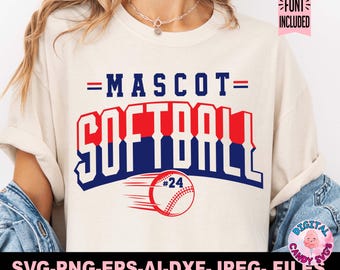 Softball Svg Png, Softball Team Template Svg Png, Softball Mom Svg, Svg Files for Cricut, Softball Team Shirts Svg Png, Softball Logo Svg