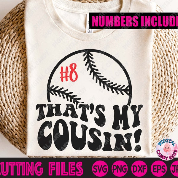 Baseball Svg, Baseball Cousin Svg, Baseball Aunt Svg, That's My Cousin Svg, Baseball Monogram Svg, Svg Files for Cricut, That's My Bro Svg