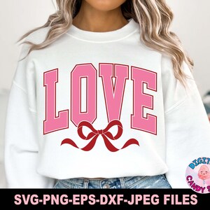 Love Valentines Svg Png, Coquette Valentines Svg Png, Valentijnsdag Svg Png, moeder Valentines Svg Png, bestanden voor Cricut, XOXO Svg Png, hart