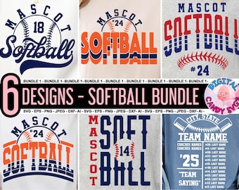 Softball Bundle Svg Png, Softball Team Template Svg Png, Softball Mom Svg, Svg Files for Cricut, Softball Team Shirts Svg Png, Softball Logo