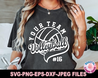 Volleyball Svg Png, Volleyball Team Template Svg Png, Volleyball Mom Svg, Svg Files for Cricut, Volleyball Team Shirts Svg Png, Logo Svg