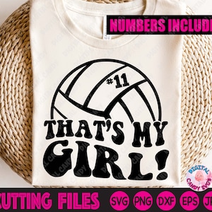 That's My Girl Svg Png, volleybal moeder Svg Png, volleybal vader Svg Png, volleybal zus Svg Png, Svg-bestanden voor Cricut, silhouetbestanden