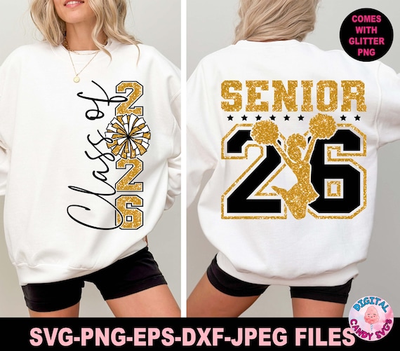 Cheer Senior Svg Png, Senior 2026 Svg, Senior Svg, Graduate Svg, Graduation Svg, Class of 2026 Svg, 2026 Grad Svg, Svg Files for Cricut, PNG