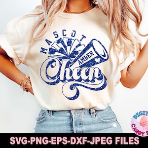 Cheer Svg Png, Cheerleading Svg, Cheerleader Svg, Cheer Mom Svg, Pom poms Svg, Megaphone Svg, Svg Files for Cricut, Cheer Team Template Svg