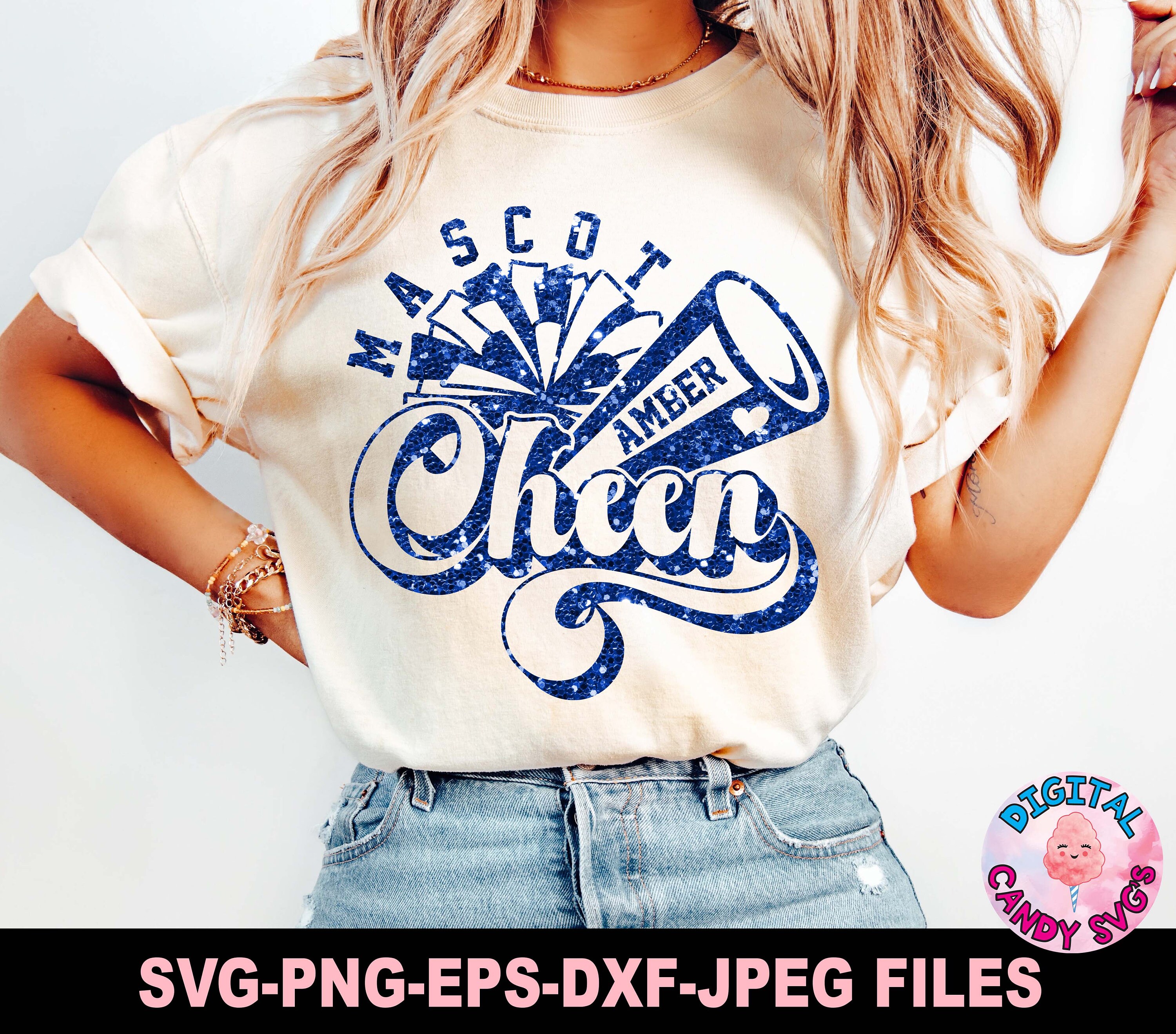 Cheer Svg Png, Cheerleading Svg, Cheerleader Svg, Cheer Mom Svg, Pom poms Svg, Megaphone Svg, Svg Files for Cricut, Cheer Team Template Svg