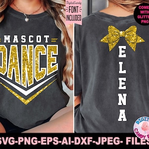 Dance Svg Png, Pom Pom Dance Svg, Dance Coach Svg Png, Dance Mom Svg, Bow Svg, Megaphone Svg, Svg Files for Cricut, Dance Team Template Svg
