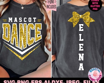Dance Svg Png, Pom Pom Dance Svg, Dance Coach Svg Png, Dance Mom Svg, Bow Svg, Megaphone Svg, Svg Files for Cricut, Dance Team Template Svg