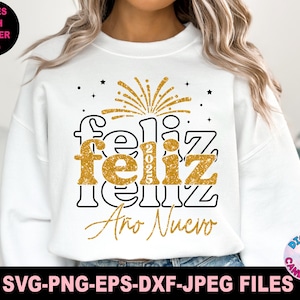 Feliz Año Nuevo Svg Png, Feliz Año Nuevo Svg Png, Feliz 2025 Svg Png, Archivos Svg para Cricut, Archivos Silhouette, Nochevieja Svg, Latina Svg