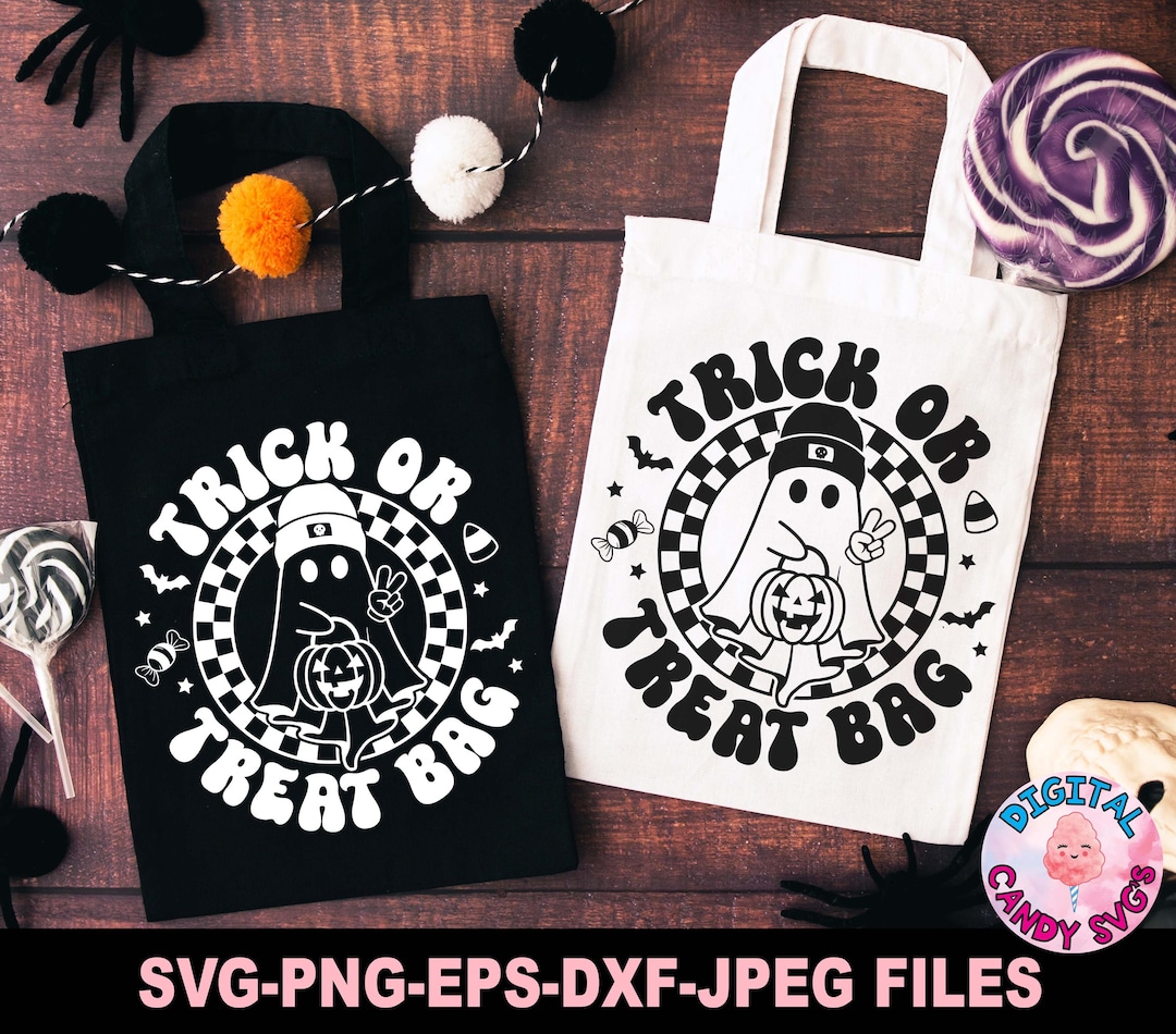 Trick or Treat Bag Svg Png, Halloween Svg, Kids Halloween Svg Png, No ...
