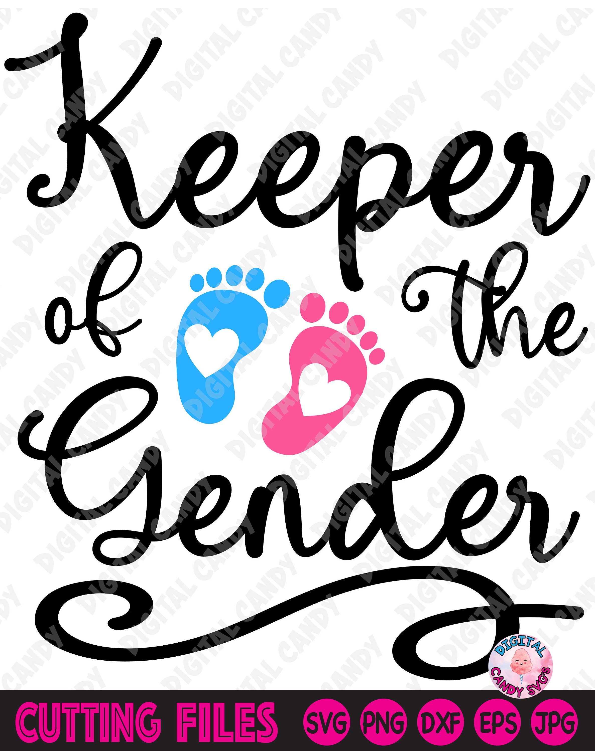 Keeper of the Gender Svg Gender Reveal Svg Boy or Girl Svg - Etsy