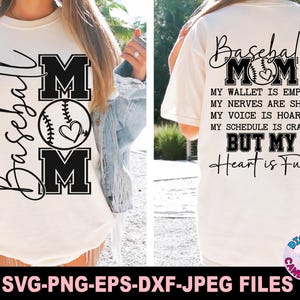 Mamá de béisbol Svg Png, Mi billetera está vacía Svg Png, Béisbol Svg Png, Mamá de béisbol Svg Png, Archivos Svg para Cricut, Día del juego Svg Png