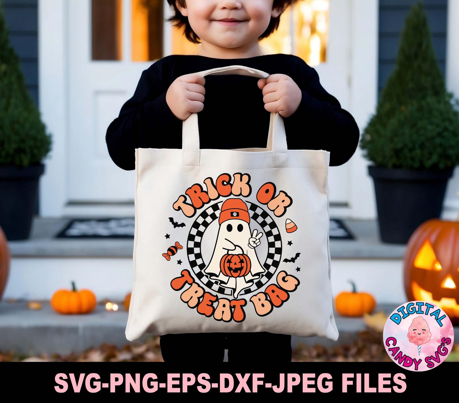 Trick or Treat Bag Svg Png, Halloween Svg, Kids Halloween Svg Png, No ...