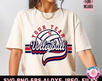 Volleyball Svg Png, Volleyball Team Template Svg Png, Volleyball Mom Svg, Svg Files for Cricut, Volleyball Team Shirts Svg Png, Logo Svg