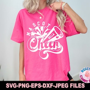 Cheer Svg Png, Cheerleading Svg, Cheerleader Svg, Cheer Mom Svg, Pom poms Svg, Megaphone Svg, Svg Files for Cricut, Cheer Team Template Svg