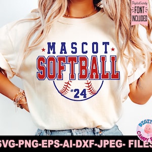 Softball Svg Png, Softball Team Template Svg Png, Softball Mom Svg, Svg Files for Cricut, Softball Team Shirts Svg Png, Softball Logo Svg