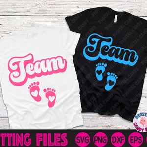 Team Pink Svg, Team Blue Svg, Gender Reveal Svg, Boy or Girls Svg, Esperando Svg, Arquivos Svg para Cricut, Arquivos de silhueta, Anúncio de bebê