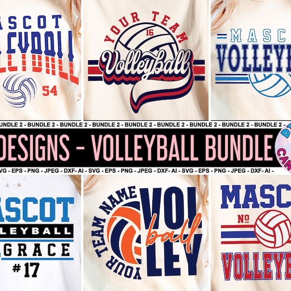 Pacote de Vôlei Svg PNG, Modelo de Time de Vôlei Svg PNG, Mãe de Vôlei Svg PNG, Arquivos Svg para Cricut, Camisetas de Time de Vôlei Svg PNG