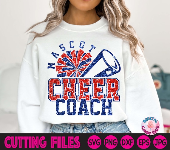 Cheer Coach Svg Png, Cheer Svg Png, Cheerleading Svg, Cheerleader Svg, Pom poms Svg, Svg Files for Cricut, Cheer Team Template Svg, Football