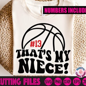 Das ist meine Nichte Svp Png, Basketball Tante Svp Png, Basketball Cousin Svp Png, das ist meine Schwester Svg, svg-Dateien für Cricut, Silhouette-Dateien