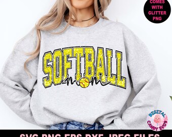 Softball maman Svg Png, Softball Svg PNG, Softball maman Svg Png, c'est ma soeur Svg, fichiers Svg pour Cricut, paillettes colorant par sublimation, PNG