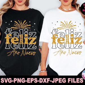 Feliz Ano Nuevo Svg Png, Happy New Year Svg Png, Feliz 2026 Svg Png, Svg Files for Cricut, Silhouette Files, New Year's Eve Svg, Latina Svg