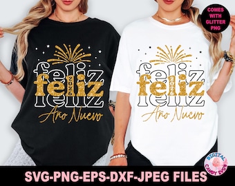 Feliz Ano Nuevo Svg Png, Happy New Year Svg Png, Feliz 2026 Svg Png, Svg Files for Cricut, Silhouette Files, New Year's Eve Svg, Latina Svg