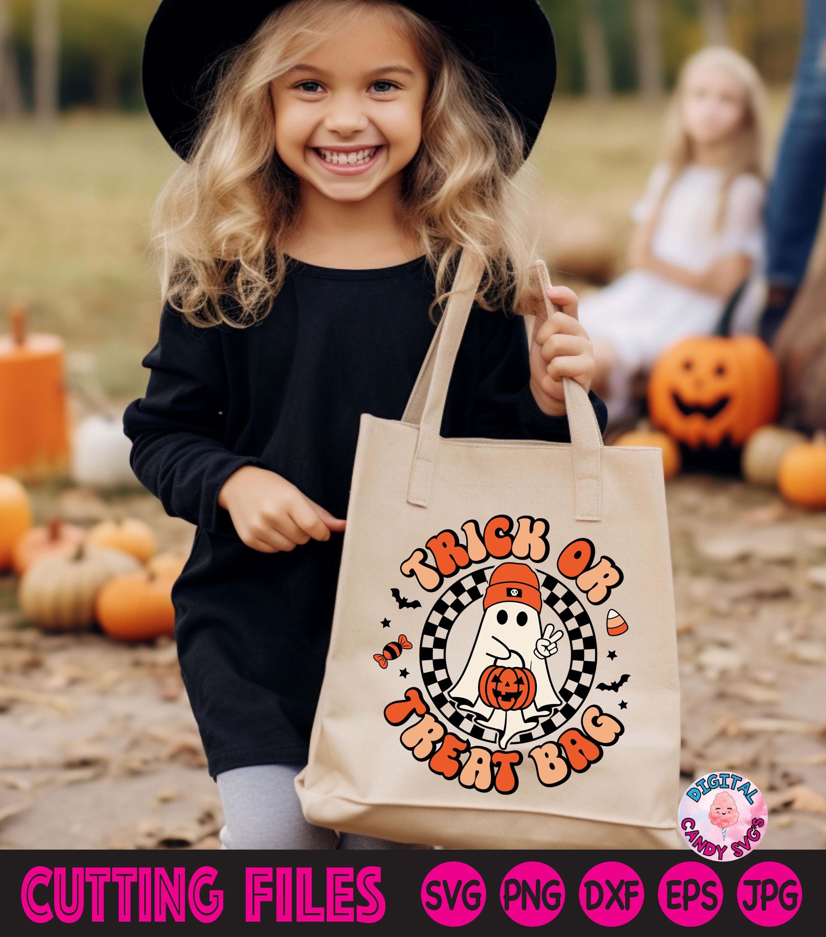 Trick or Treat Bag Svg Png, Halloween Svg, Kids Halloween Svg Png, No ...