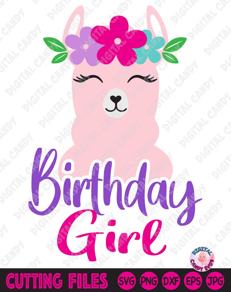 Download Llama Birthday Svg Girl's Birthday Svg Llama Svg | Etsy