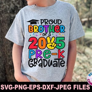 Trotse broer van een Pre-K Grad Svg Png, Pre-K Grad Svg Png, Preschool Grad Svg Png, Pre-K Grad 2025 Svg, Svg-bestanden voor de Cricut