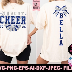 Cheer Svg Png, Cheerleading Svg, Cheerleader Svg, Cheer Mom Svg, Pom poms Svg, Megaphone Svg, Svg Files for Cricut, Cheer Team Template Svg