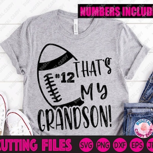 That&#39;s My Grandson Svg, Football Grandma Svg, Football Mama Svg, Biggest Fan Svg, Football Svg, Svg Files for Cricut, Silhouette Files