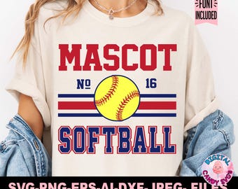 Softball Svg Png, Softball Team Template Svg Png, Softball Mom Svg, Svg Files for Cricut, Softball Team Shirts Svg Png, Softball Logo Svg