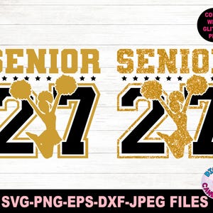 シニア応援 SVG PNG、シニア 2027 SVG、シニア SVG、卒業生 SVG、卒業式 SVG、2027 年卒業クラス SVG、2027 卒業生 SVG、Cricut 用 SVG ファイル、PNG 画像 8