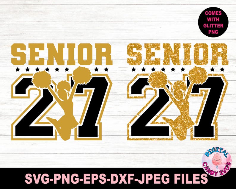 シニア応援 SVG PNG、シニア 2027 SVG、シニア SVG、卒業生 SVG、卒業式 SVG、2027 年卒業クラス SVG、2027 卒業生 SVG、Cricut 用 SVG ファイル、PNG 画像 8