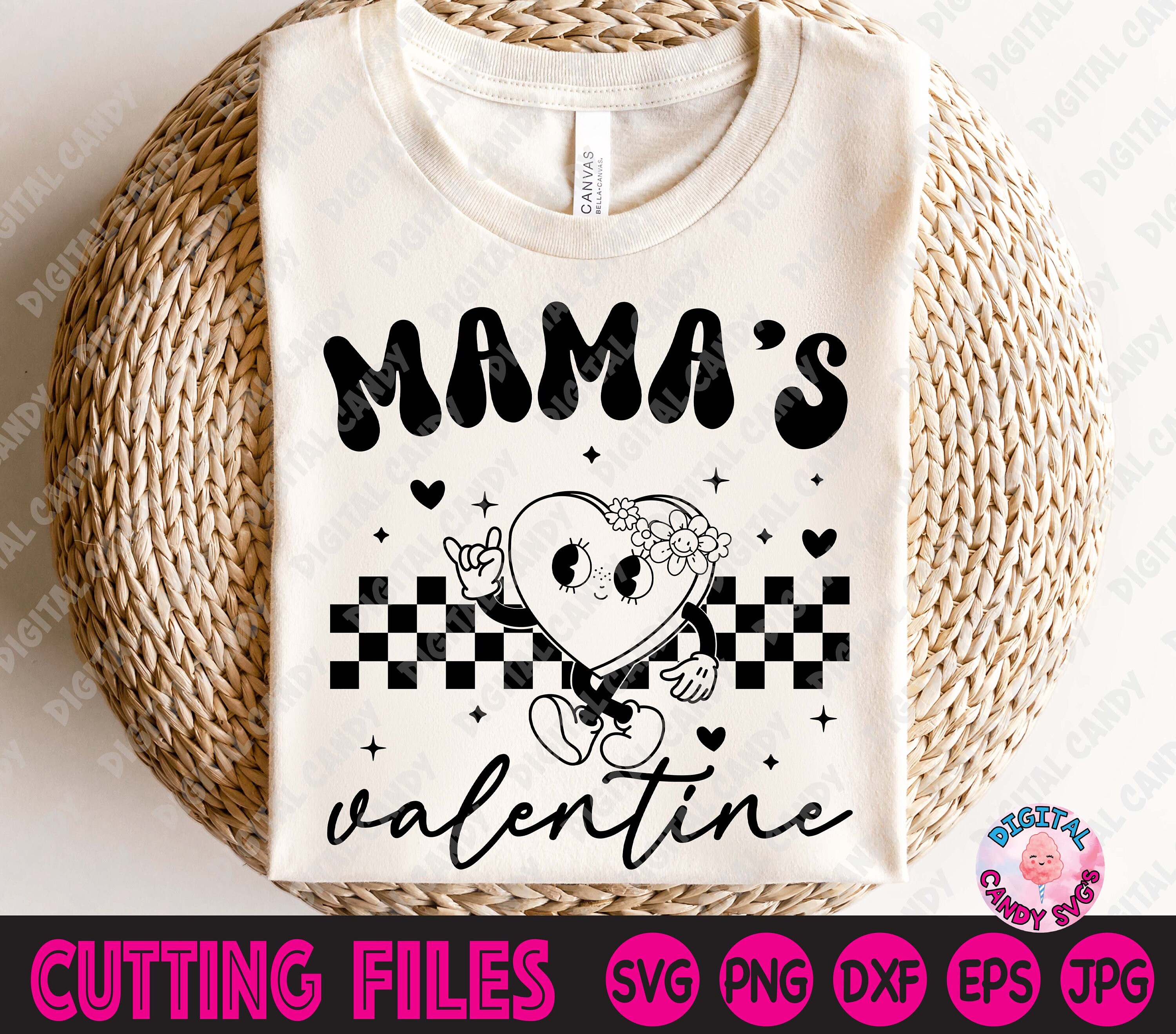 Mama's Valentine Svg, Retro Valentines Svg, Girls Valentines Svg ...