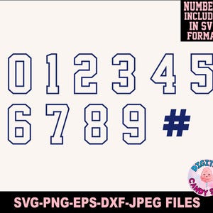 May include: A set of blue outlined numbers and a hash symbol, 0 through 9 and #, in a white background. The numbers are in a bold, blocky font style.