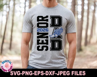 Senior Dad Svg, Track and Field Dad Svg Png, Track Senior Svg, Senior Svg, Grad Svg, Graduation Svg, Svg Files for Cricut, PNG, 2026 Grad