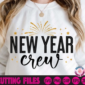 Nouvel an équipage Svg, Svg du Nouvel An, Happy New Year Svg, fichiers Svg pour Cricut, fichiers Silhouette, Vive la nouvelle année Svg, 2024 Svg
