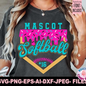 Softball Drip Svg Png, Softball Svg Png, Softball Team Template Svg Png, Softball Mom Svg, Svg Files for Cricut, Softball Team Shirts Svg