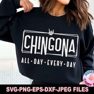 Svg Latina, Svg Chingona, Chingona Vibes Svg, Chingona Mom's Club Svg, Chingona Como Mi Madre Svg, fichiers Svg pour Cricut, Svg mexicain, Jefa