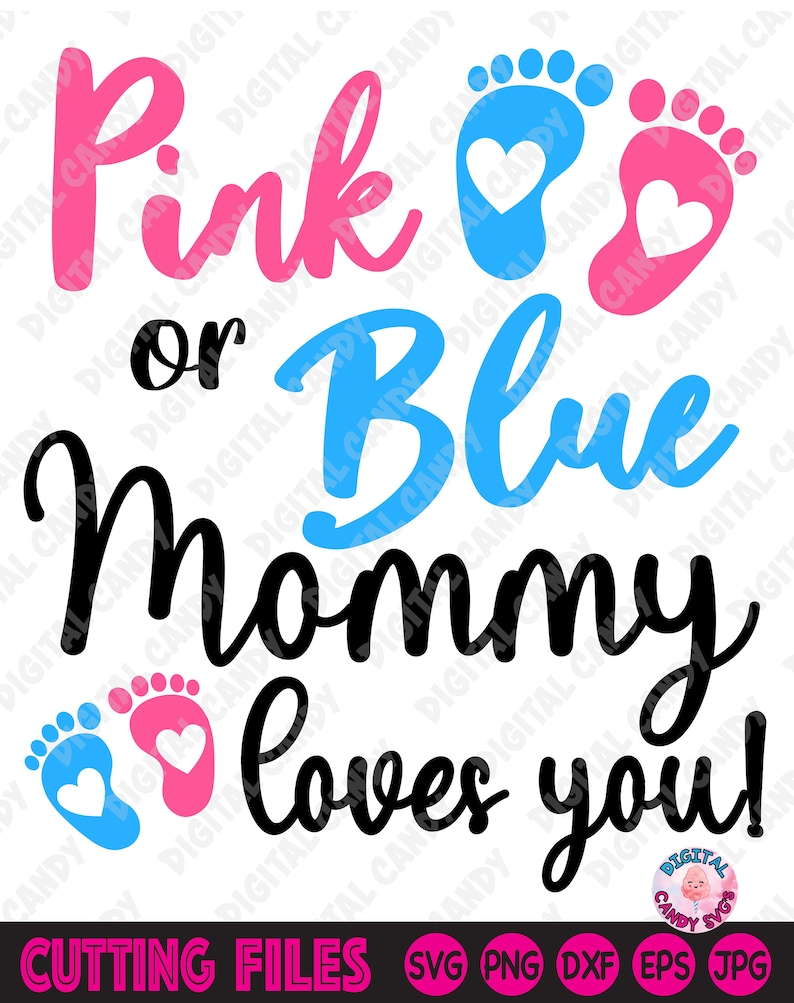 Download Pink or Blue Mommy Loves You Svg Pink or Blue Daddy Loves ...