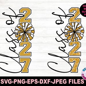 シニア応援 SVG PNG、シニア 2027 SVG、シニア SVG、卒業生 SVG、卒業式 SVG、2027 年卒業クラス SVG、2027 卒業生 SVG、Cricut 用 SVG ファイル、PNG 画像 7