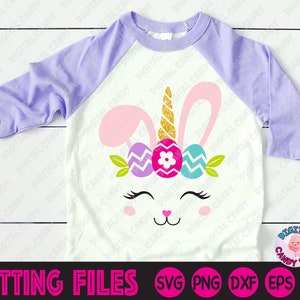Unicorn Bunny Svg, Easter Bunny Svg, Bunny Svg, Easter Svg, Unicorn Svg, Cute Bunny Face Svg, Girl Bunny Svg, Bunny Clipart, Easter Clipart