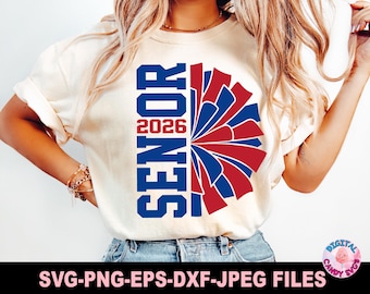 Cheer Senior Svg Png, Senior 2026 Svg, Senior Svg, Graduate Svg, Graduation Svg, Class of 2026 Svg, 2026 Grad Svg, Svg Files for Cricut, PNG